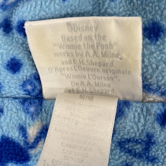 Vintage Disney Winnie the Pooh Button up Warm Pyjama  Fleece size M - Picture 7 of 9